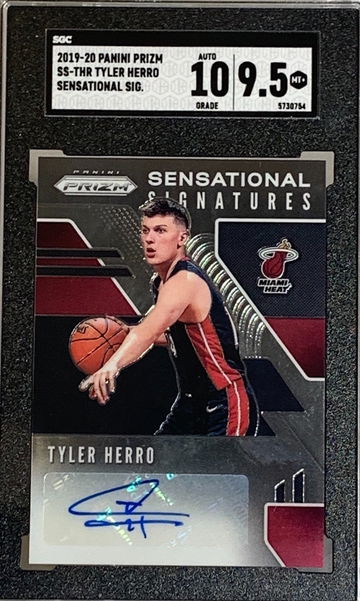 2019 Tyler Herro AUTOGRAPH Heat Panini Prizm #SS-THR SGC MINT 10/9.5 #5730754