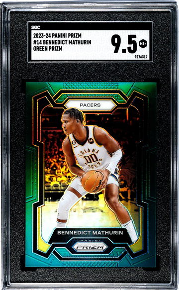2023-24 Panini Prizm Green Prizm Bennedict Mathurin #14 SGC 9.5