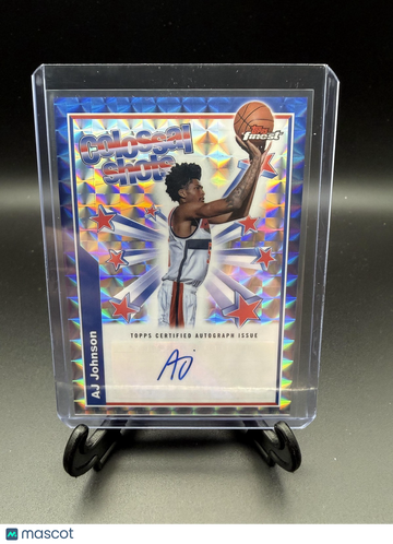 2024-25 Finest AJ Johnson #BSA-AJ Colossal Shots Autographs Geometric AU