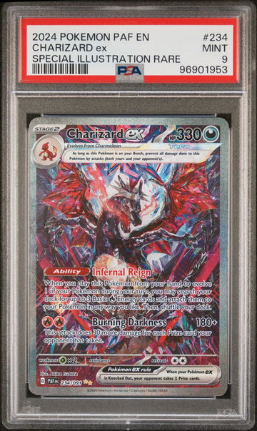 2024 Pokemon Scarlet and Violet Paldean Fates Special Illustration Rare Charizard Ex #234 PSA 9