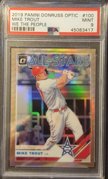 2019 Panini Optic Mike Trout 19/76 PSA 9