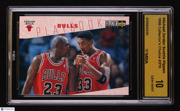 1996 Collector's Choice Scottie Pippen Michael Jordan #370 MBA 10
