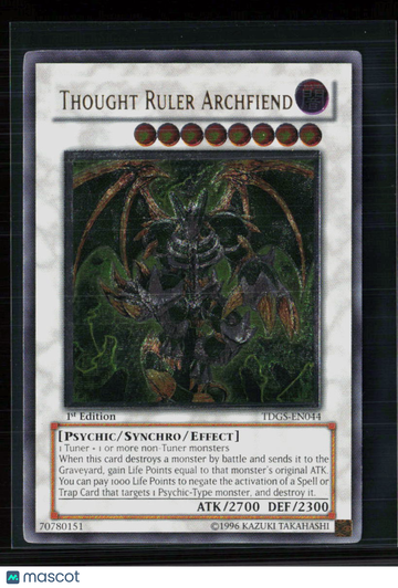 2008 Konami Yu-Gi-Oh! The Duelist Genesis Thought Ruler Archfiend Ultimate Rare Synchro 1st Edition