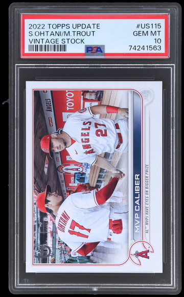 2022 Topps Update Mike Trout/shohei Ohtani Vintage Stock PSA 10