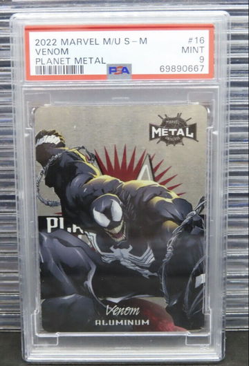 2022 Marvel Metal Universe Spider-Man Venom Planet Metal #16 Pm PSA 9 Mint