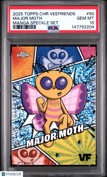2025 Topps Chrome Veefriends Manga Speckle Set Major Moth #50 PSA 10
