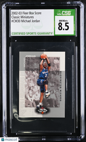 2002-03 Fleer Box Score Michael Jordan #CM30 Classic Miniatures CGC 8.5