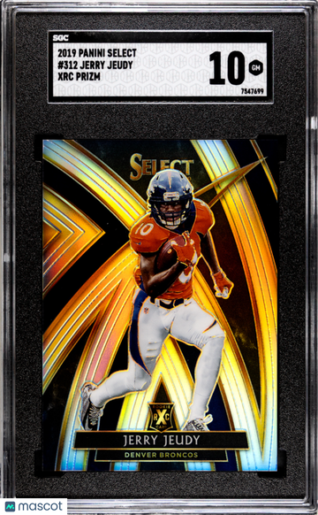 2019 Panini Select Jerry Jeudy #312 Xrc Prizm SGC 10