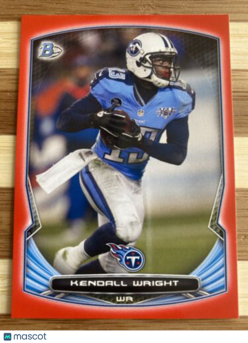 🔥2014 Bowman Red Tennessee Titans #V70 Kendall Wright /25 2nd Year