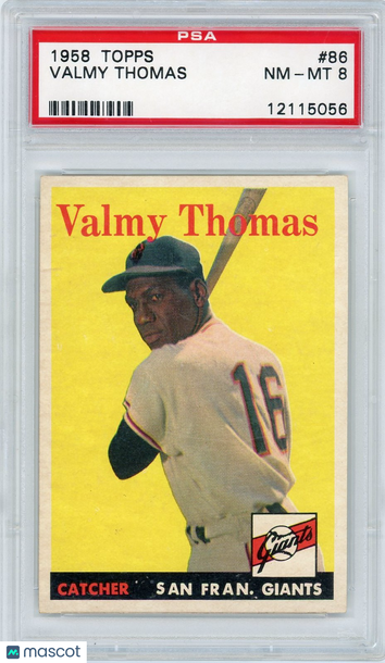 1958 Topps Valmy Thomas #86 PSA 8