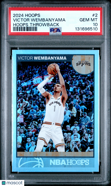 2024 Panini NBA Hoops Hoops Throwback Victor Wembanyama #2 PSA 10