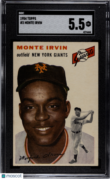 1954 Topps Monte Irvin #3 SGC 5.5