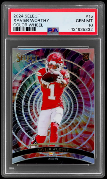 2024 Panini Select Xavier Worthy Color Wheel PSA 10