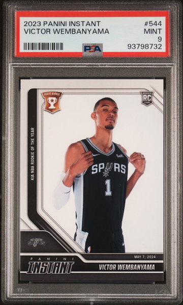 2023 PANINI INSTANT NBA VICTOR WEMBANYAMA #544 RC ROOKIE PSA 9