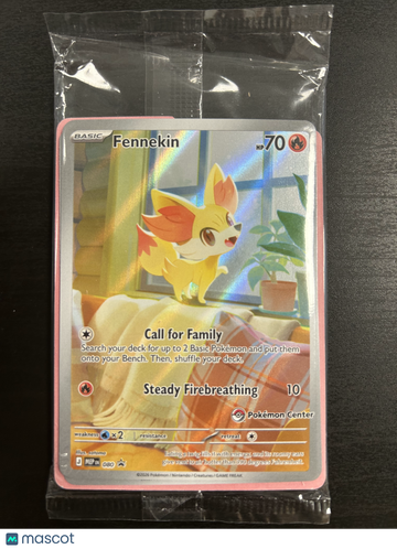 2026 Mega Evolution Promo Pokemon Center Sealed Fennekin Holo Black Star Promo #080