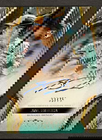 2024 Topps Five Star SAL FRELICK RC AUTO #/75 AQUA Rookie Milwaukee Brewers