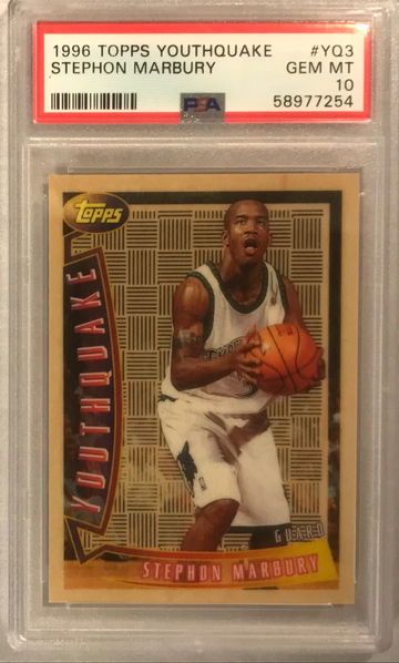 Stephon Marbury Rookie 1996 Topps Youthquake #YQ3 - PSA 10 Gem Mint