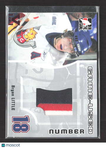 2006 In The Game Heroes and Prospects Series 2 Bryan Little #GUN-68 Silver Jersey Patch Game-Used Number