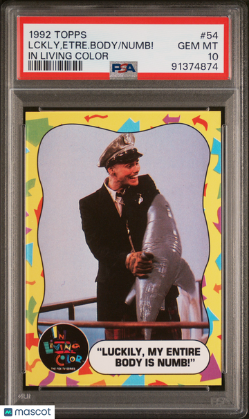 1992 Topps In Living Color Numb! Lckly,Etre. Body #54 PSA 10