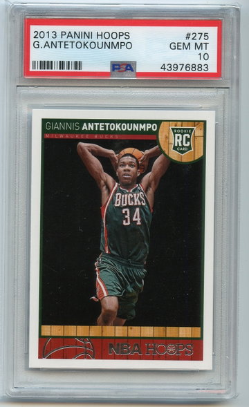 GIANNIS ANTETOKOUNMPO 2013 Panini Hoops #275 Rookie PSA 10 Gem Mint X6883
