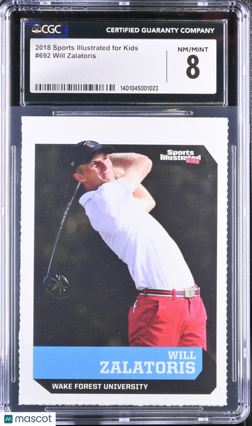 2018 Sports Illustrated for Kids Will Zalatoris #692 CGC 8