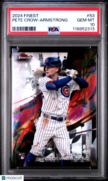 2024 Topps Finest Pete Crow-Armstrong #53 Rookie PSA 10