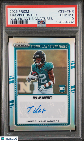 2025 Panini Prizm Significant Signatures Travis Hunter #SSI-THR RC PSA 10