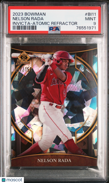 2023 Bowman Invicta Nelson Rada #BI11 Atomic Refractor /150 PSA 9