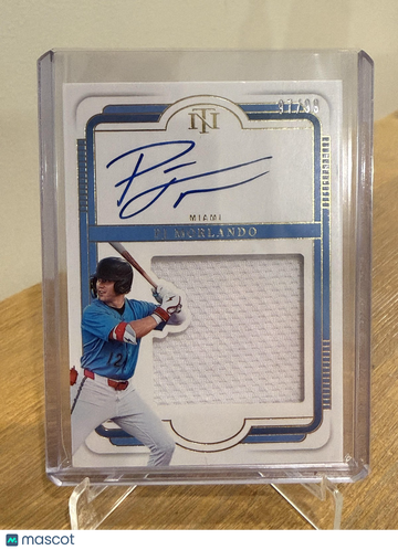 2025 Panini National Treasures PJ Morlando #SL-PJM Silhouette Signatures SN AU