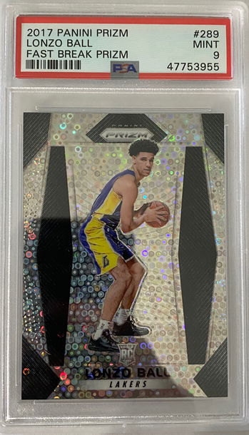 2017 Lonzo Ball Prizm Fast Break Disco PSA 9