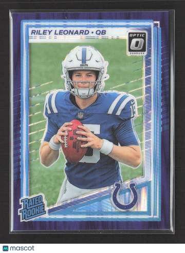 2025 Panini Donruss Optic Riley Leonard #255 Purple Velocity
