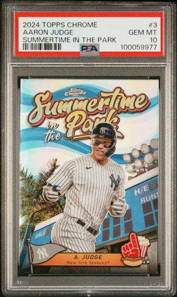 2024 Topps Chrome Summertime In the Park Aaron Judge #SITP-3 PSA 10