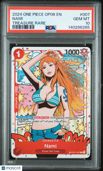 2024 One Piece Op06-Wings Of The Captain Nami Treasure Rare PSA 10 #007
