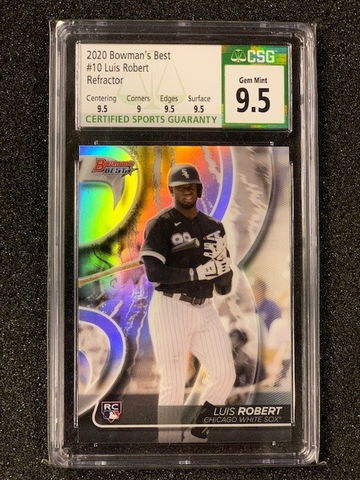 2020 Bowman's Best Luis Robert Rookie Refractor CSG 9.5