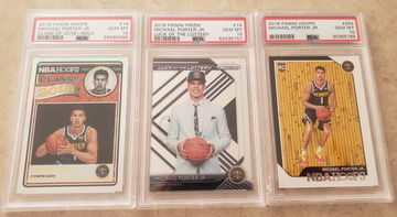 Michael Porter Jr RC LOT 2018 Hoops #254 & Class 2018 Holo & Prizm Luck Lottery PSA 10 💎 GEM MINT 