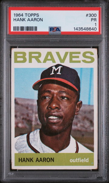 1964 Topps Hank Aaron #300 PSA 1