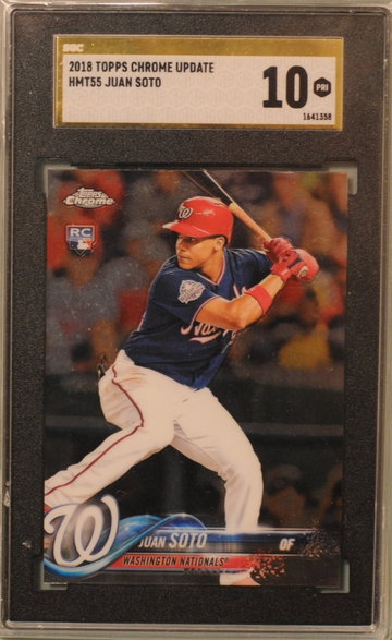 2018 Topps Chrome Update HMT55 Juan Soto SGC 10 Gold Label