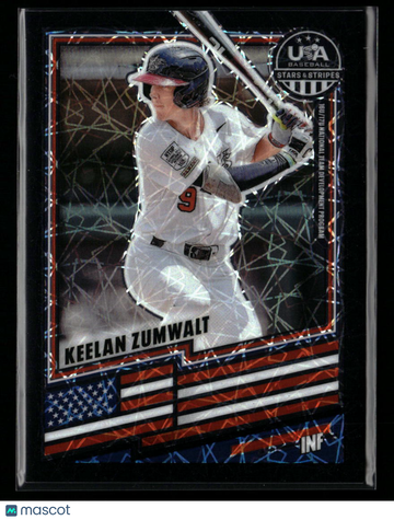 2026 Panini USA Baseball Stars & Stripes Prizm Keelan Zumwalt #193 Black Velocity /39