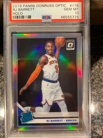 Psa 10 RJ Barrett Donruss Optic Holo
