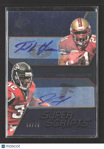 2008 Upper Deck SPx Super Scripts Frank Gore Jerious Norwood #SSD15 /75