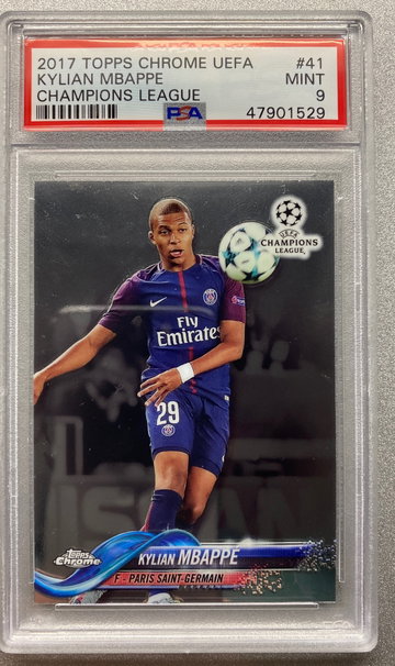 KYLIAN MBAPPE 2017 TOPPS CHROME ROOKIE PSA 9 MINT