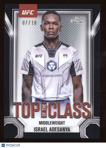2025 Topps Chrome UFC Top of the Class Israel Adesanya #TTC-11 Black /10