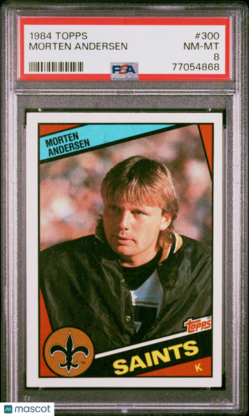 1984 Topps Morten Andersen #300 PSA 8