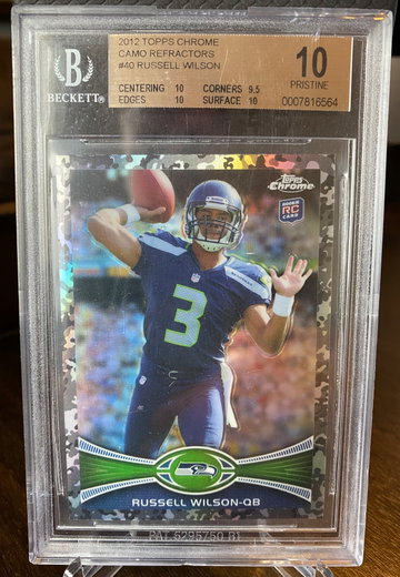 Russell Wilson 2012 Topps Chrome Refractor Camo /499