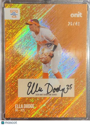 2025 Onit Signature Series Ella Dodge #S-3 Orange Shimmer /40