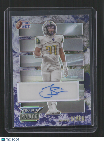 2024 Pro Set JAMES SIMON #PW-JS1 /1 REFRACTORPRO SET POWER /1 REFRACTOR SN,AU,/1,SSP