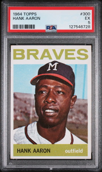 1964 Topps Hank Aaron #300 PSA 5