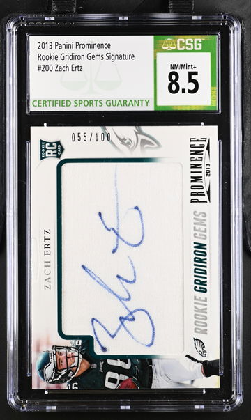 ZACH ERTZ 2013 ROOKIE AUTO 