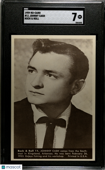 1959 Nu-Card Johnny Cash #11 SGC 7