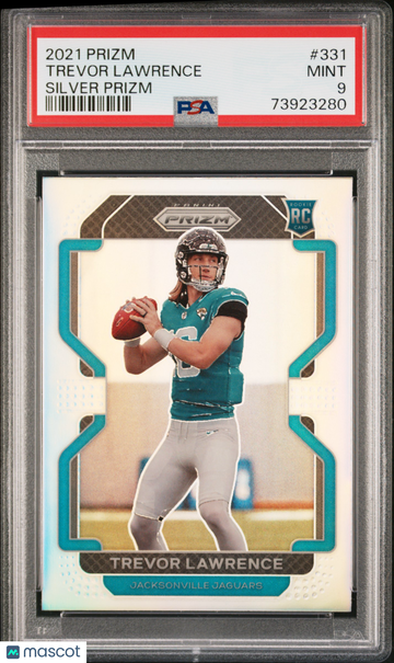 2021 Panini Prizm Trevor Lawrence Silver Prizm Rookie #331 PSA 9 Jacksonville Jaguars